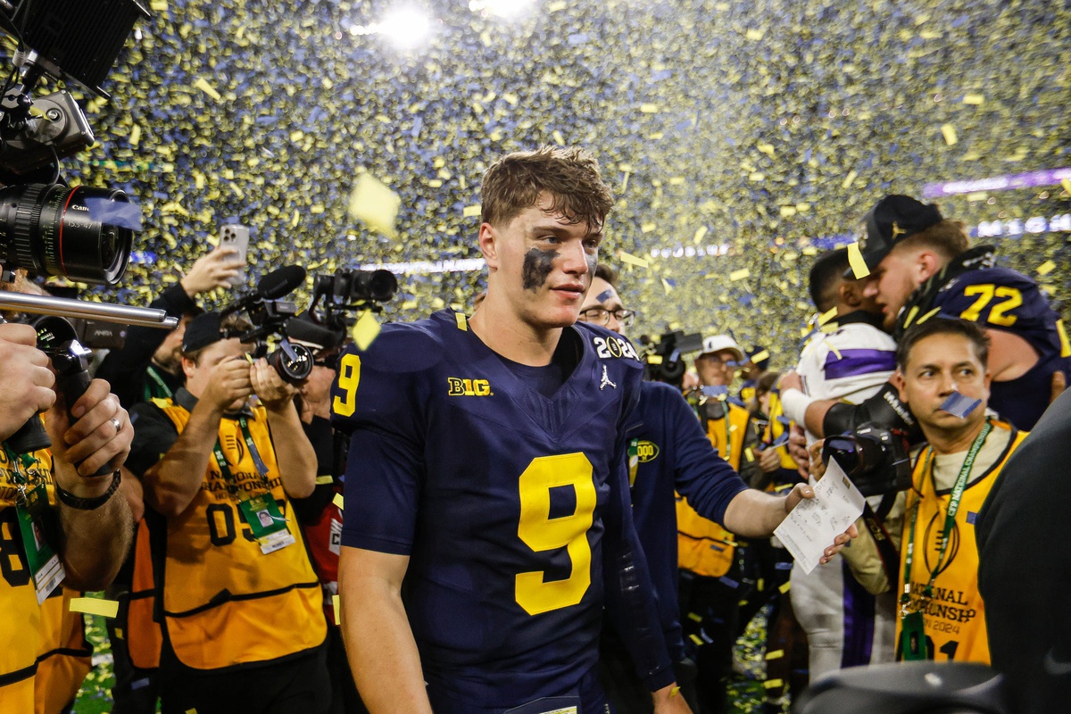 As we reported months ago, Michigan Wolverine QB J.J. McCarthy is flying up NFL Draft boards.